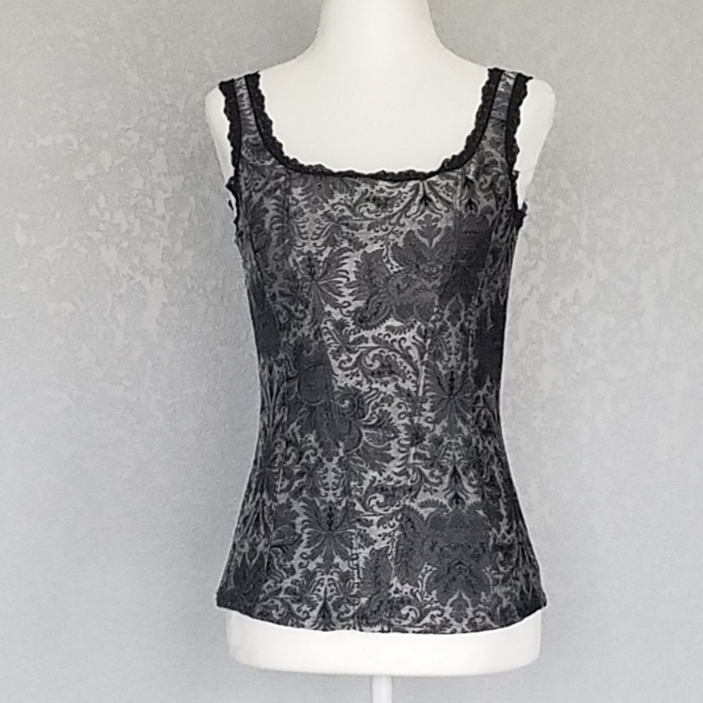WHBM Lace Corset Style Sleeveless Top